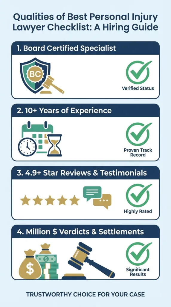 qualifications for best personal injury lawyer near me